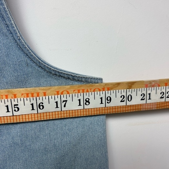Vintage Denim by Ellison Overall Button down Dress Skirt Blue Size M - Picture 6 of 10